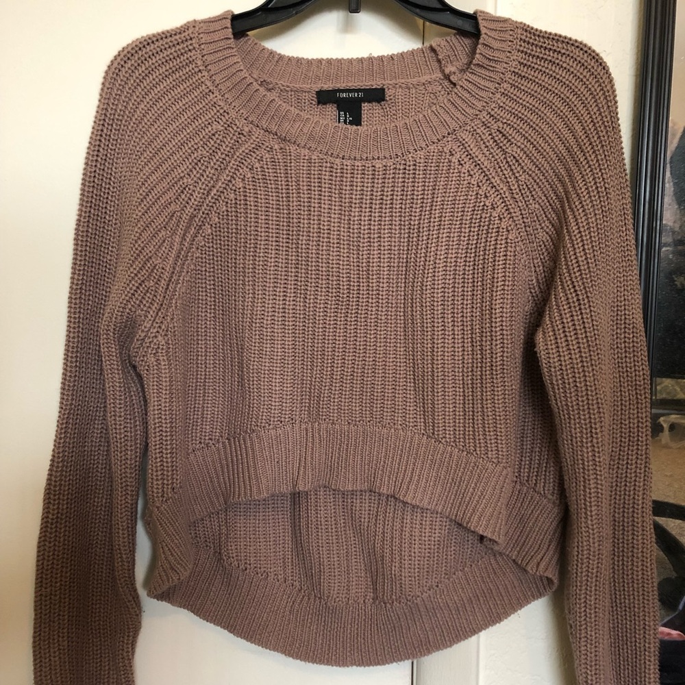 Forever 21 mauve crop top sweater